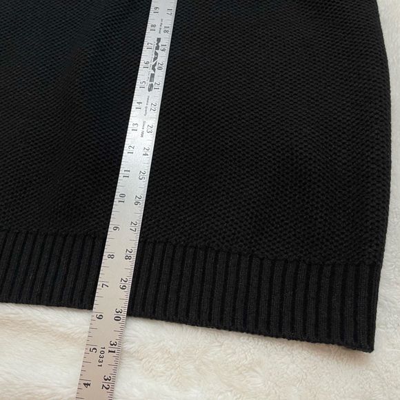 NWT IZOD Amazing Glaze II Fair Isle Black 1/4 Zip Mock Neck Pullover Sweater - Picture 9 of 10